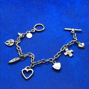 Silver charm bracelet